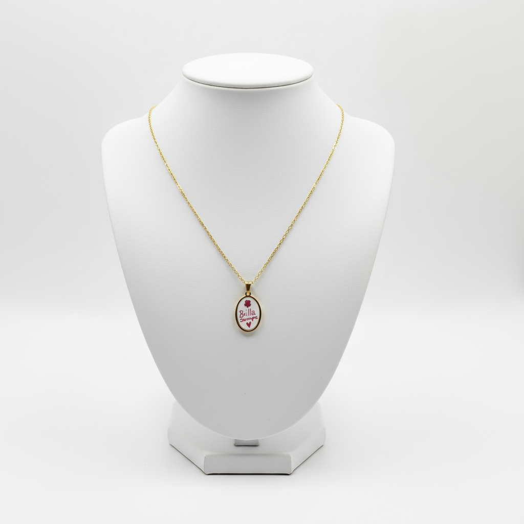 Collana Brilla Sempre ciondolo ovale gold