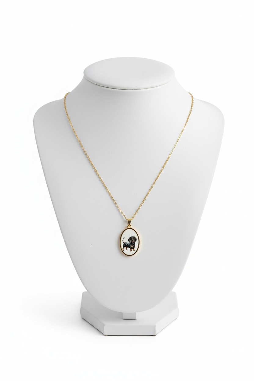 Collana con ciondolo bassotto
