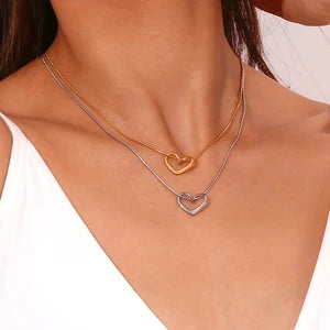 Collana Cuore Intrecciato gold