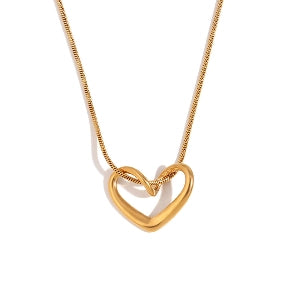 Collana Cuore Intrecciato gold