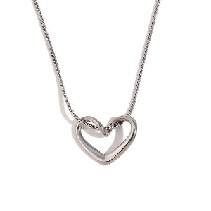 Collana Cuore Intrecciato silver
