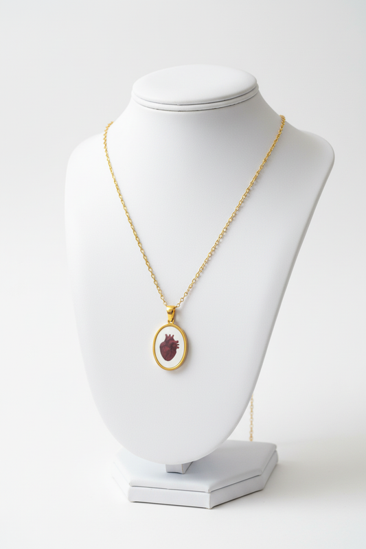 Collana ciondolo rosso