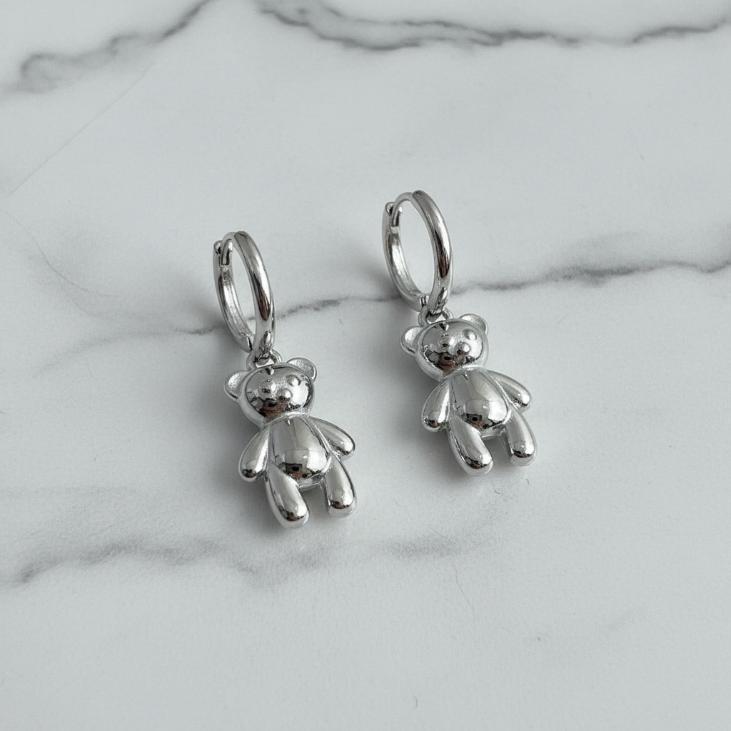 Orecchini Orsetto Silver