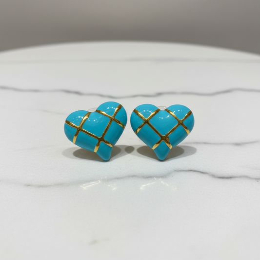 Orecchini Cuore Turchese