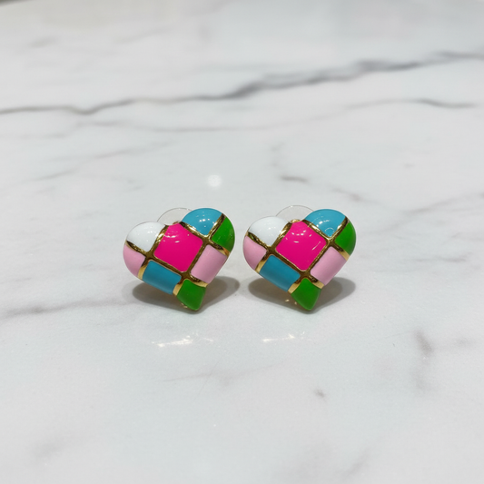 Orecchini Cuore Multicolor
