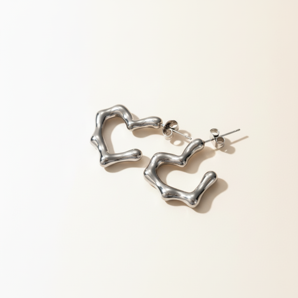 Orecchini Cuore grezzo